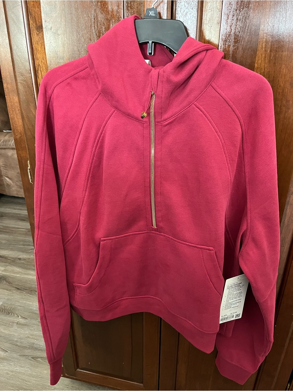lululemon athletica Raspberry Half-Zip Hooded Pullover